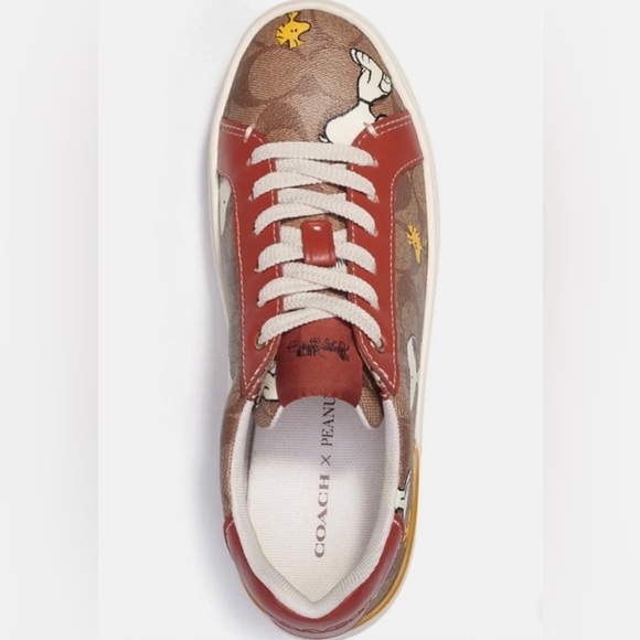 🐶Coach X Peanuts Low Top Sneaker Snoopy Woodstock men’s - Picture 6 of 7